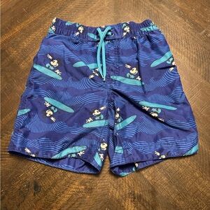 GAP Disney Boys Blue Mickey Mouse Surf Swim Trunks